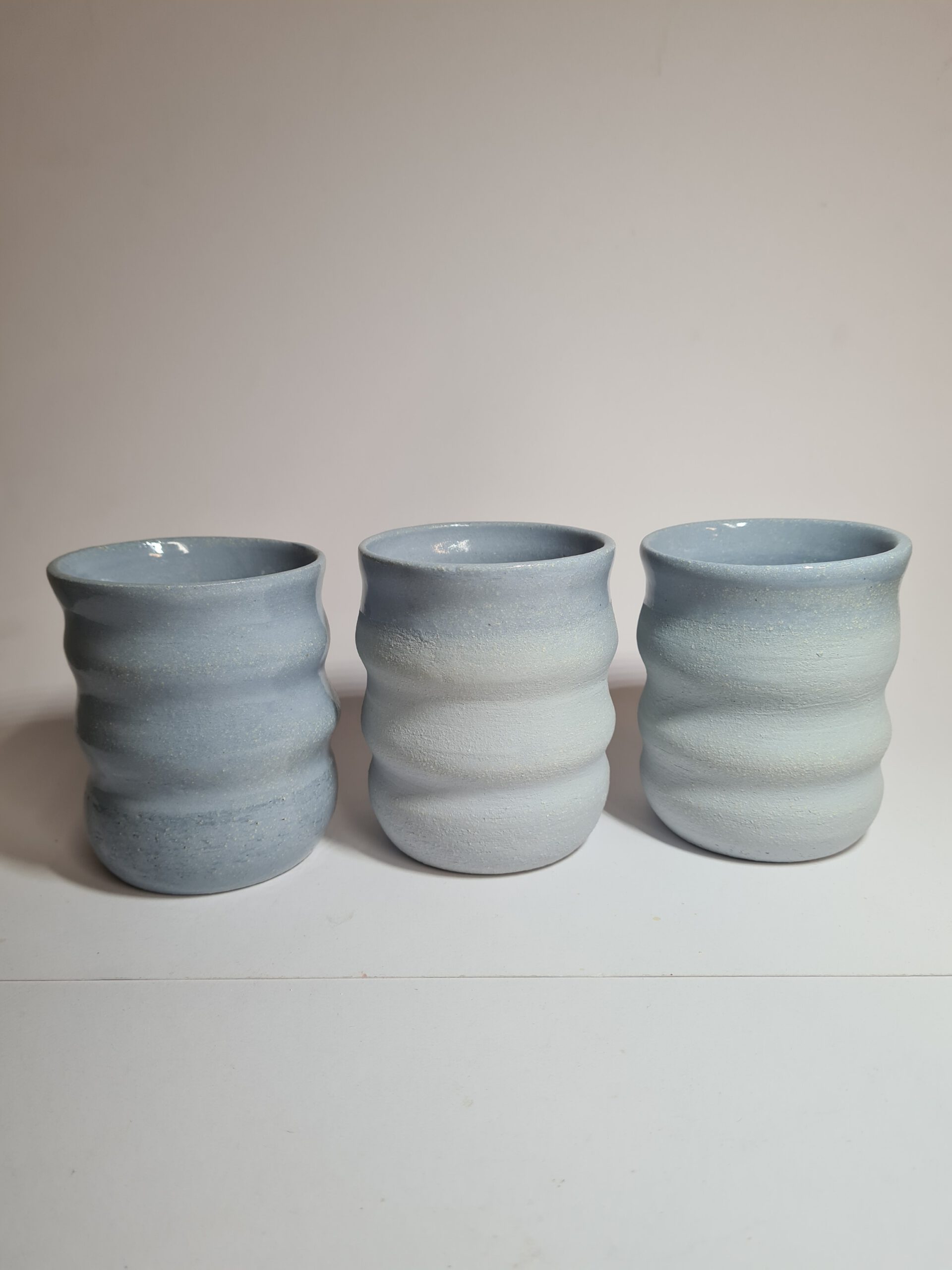 Koffiekop blauw ribbel - Afbeelding 3