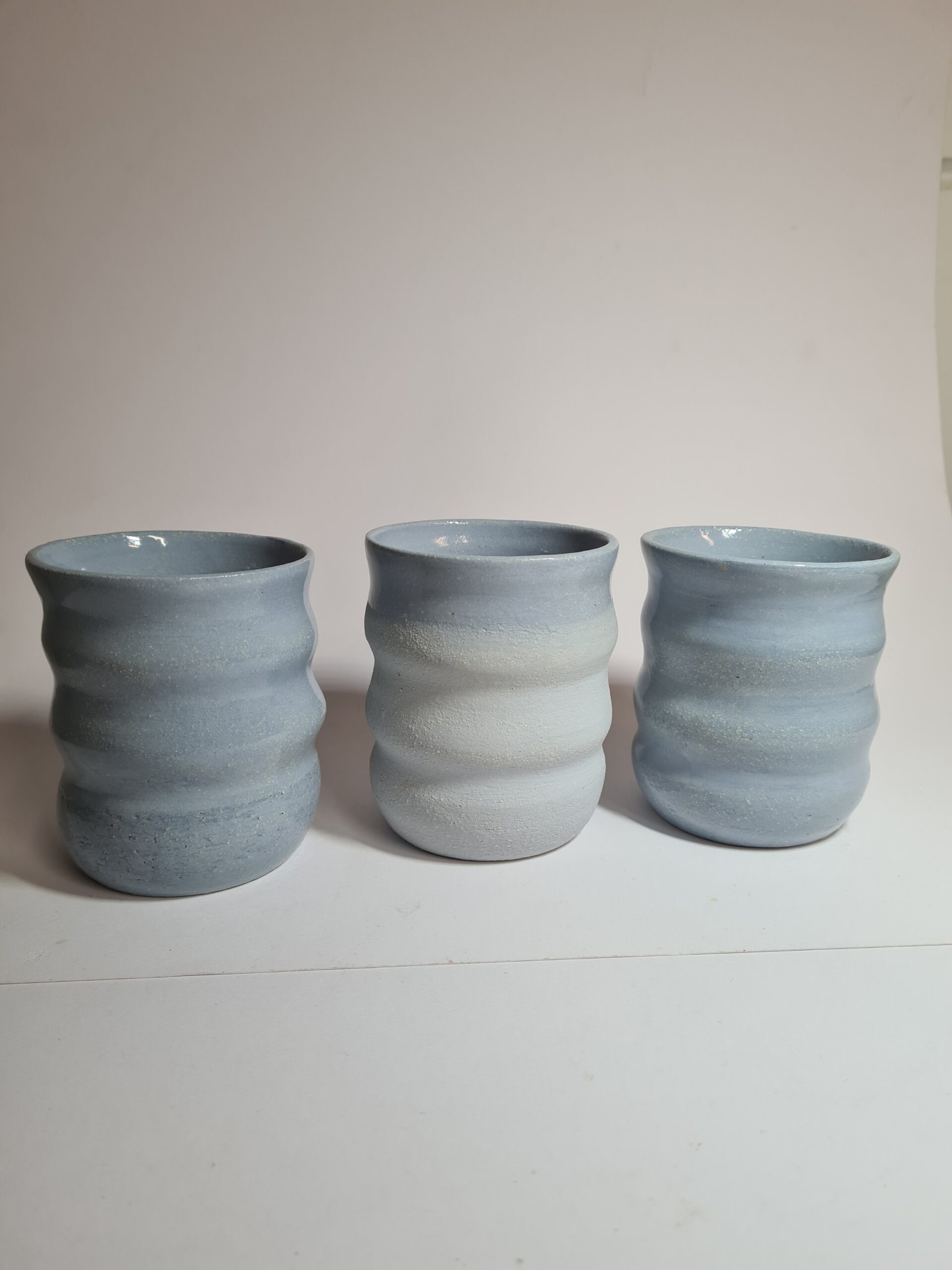 Koffiekop blauw ribbel - Afbeelding 2