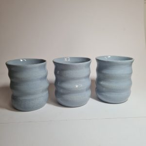 Koffiekop blauw ribbel